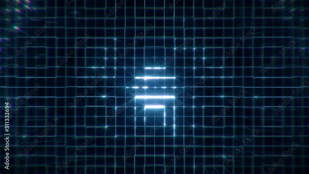 Poster sci-fi neon glowing shimmering grid. abstract background with pulsating glitch ripples. futuristic c