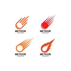 meteor logo vector template design 