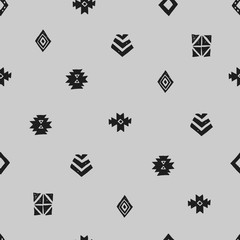 Seamless Ethnic pattern. Tribal vector abstract monochrome background