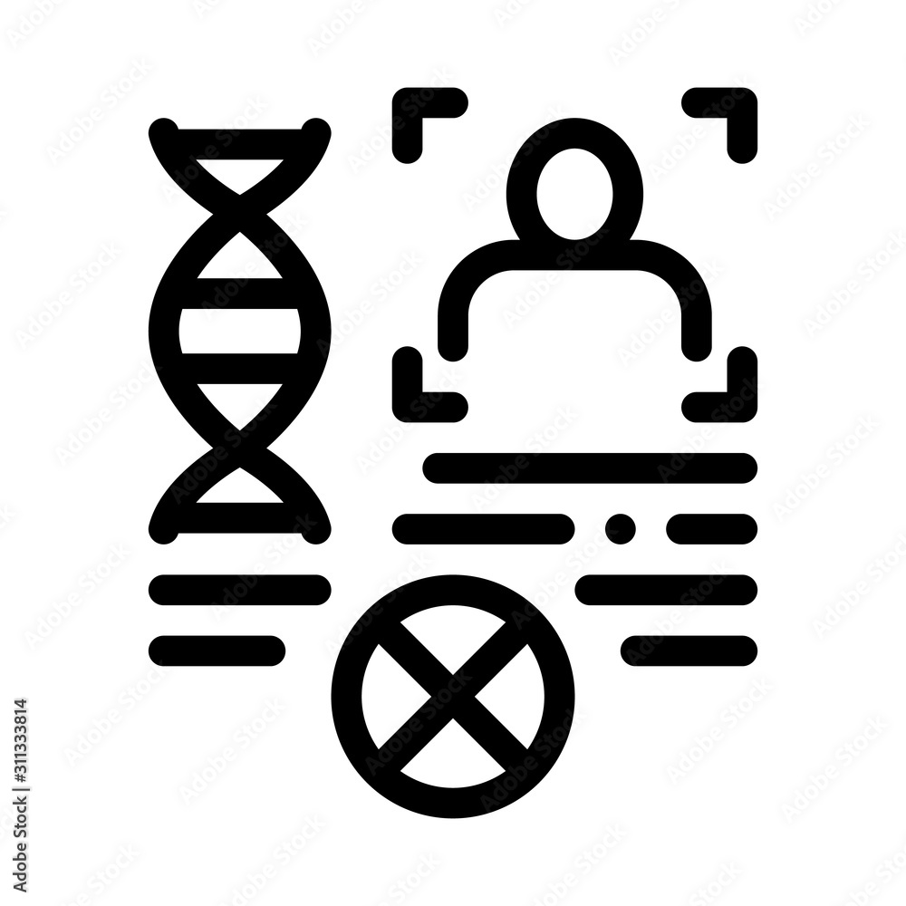 Poster rebuttal paternity file icon vector. outline rebuttal paternity file sign. isolated contour symbol i