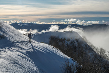 Randonnée en raquettes , Massif de la Chartreuse en Isère.