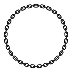 silhouette Circle chain frame vector