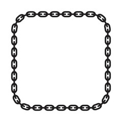 silhouette Square chain frame vector