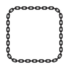 silhouette Square chain frame vector