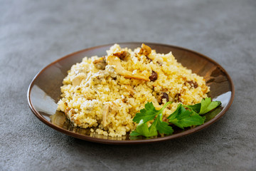 kebab of chicken and semolina in the oriental