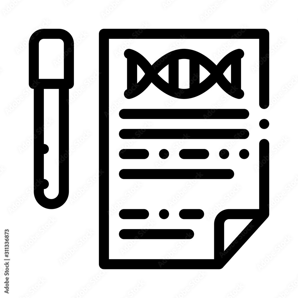 Aufkleber result test list flask icon vector. outline result test list flask sign. isolated contour symbol ill