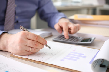 Accountant Calculate Finances Corporate Report