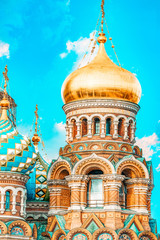 Obraz premium Cathedral of the Savior on Spilled Blood. Close-Up. Saint Petersburg. Russia.