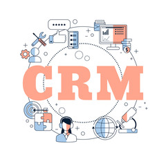 Customer relationship management vector concept