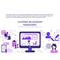 Customer relationship management vector concept