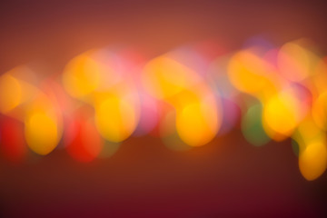 Christmas festive background with blurry bokeh