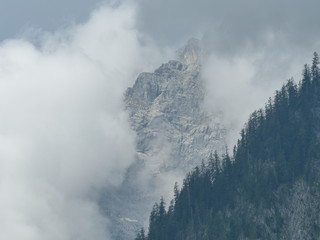 clouds over the mountains