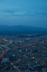 aerial view of the city