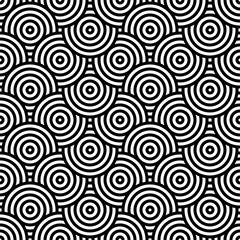 Fototapeta na wymiar Black and white circle pattern for background