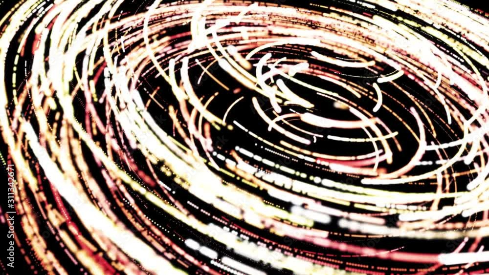 Poster abstract technological background with many narrow lines forming tornado. animation. dynamic backgro