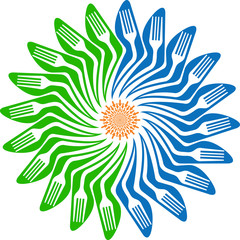 flower fork logo