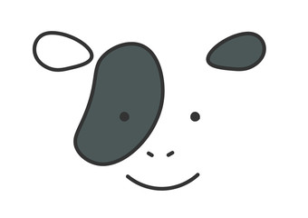 牛の顔　イラスト