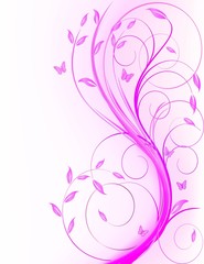 Abstract vector background illustration art design pink purple curve	