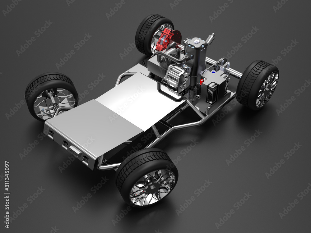 Aufkleber 3d rendering - do it your self car prototype