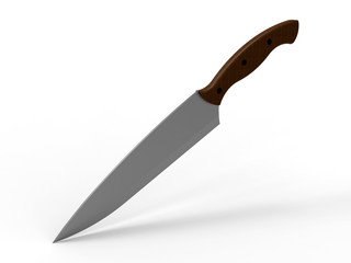 3D rendering - isolated large knife