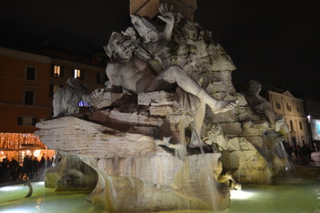 Piazza Navona,Fontana dei quattro fiumi,Roma
