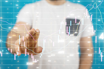 bullish Diagram - Graph Stock Trading