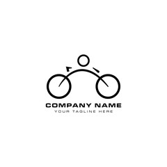 Bicycle logo design template, bike race logo design