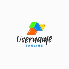 colorful dog movie logo design inspiration . dog film logo design inspiration . dog logo design . studio film logo 