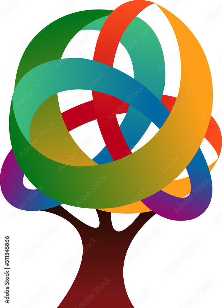 Canvas Prints tree logo