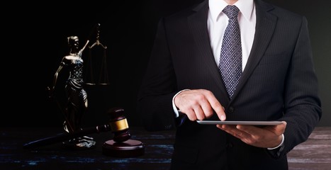 Lawyer table attorney authority background balance black