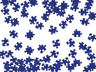 Naklejka premium Game crux jigsaw puzzle dark blue parts vector 