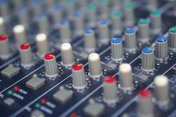 Obraz premium selected focus, Professional digital sound control.