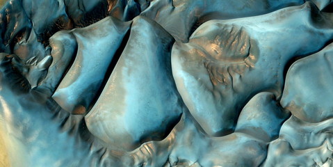 abstract photography of the deserts of Africa from the air, aerial view of desert landscapes,...