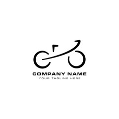 Bicycle logo design template, bike race logo design