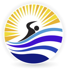 Fototapeta premium swimming logo