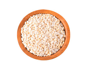 pearled barley isolated on a white background