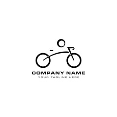Bicycle logo design template, bike race logo design