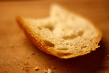 Macro of a piece of breaD.