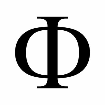 Phi greek letter icon