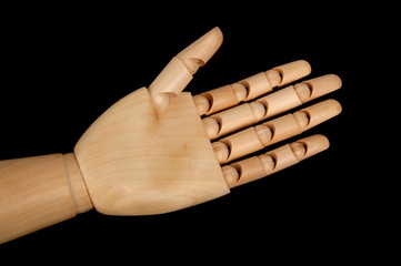 wooden dummy help hand 