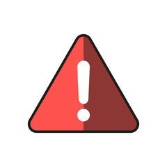 Alert sign icon. Warning and exclamation symbol. Vector illustration.