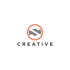 S letter logo simple premium