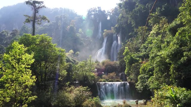 waterfall in the park Thi Lo Chu Waterfall, Tak, Thailand