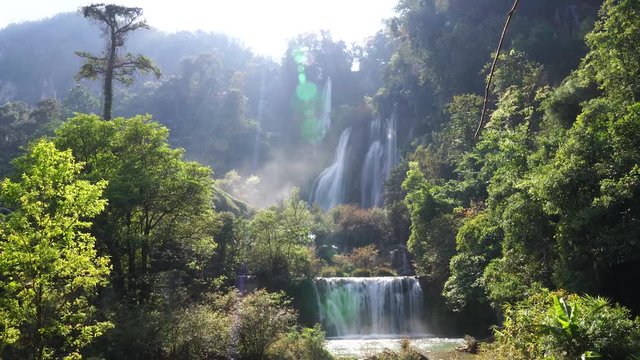 waterfall in the park Thi Lo Chu Waterfall, Tak, Thailand