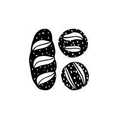 Hand drawn bread