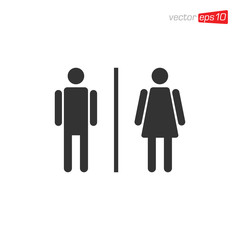 Toilet Man and Women Icon Design Illustrator