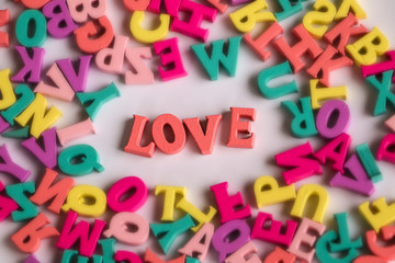 Fototapeta premium colorful letters on white background
