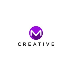 M logo creative premium