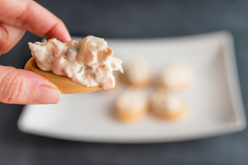 Spanish Tapa, Russian Salad (marinera).