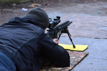 Unformal shooting range near Kiev. Kiev Region, Ukraine